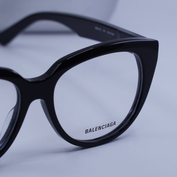 Balenciaga BB0131O 001 Cat Eye Eyeglasses 53mm - Black - Picture 4 of 9